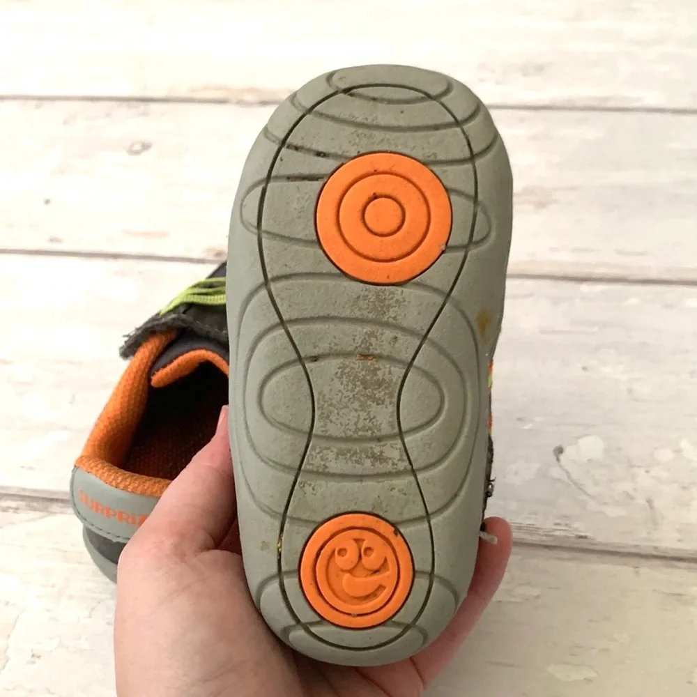Boys Size 5 Surprize Kids Diego Sneakers Baby Toddler Shoes Gray Orange